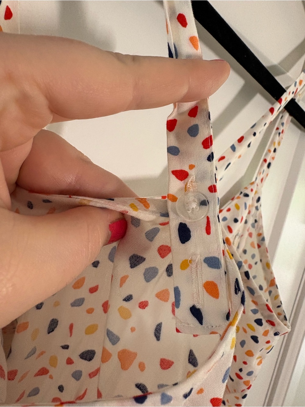 NWT Banana Republic White Multicolor Confetti Button-Front Spring Sun Dress - Picture 7 of 7